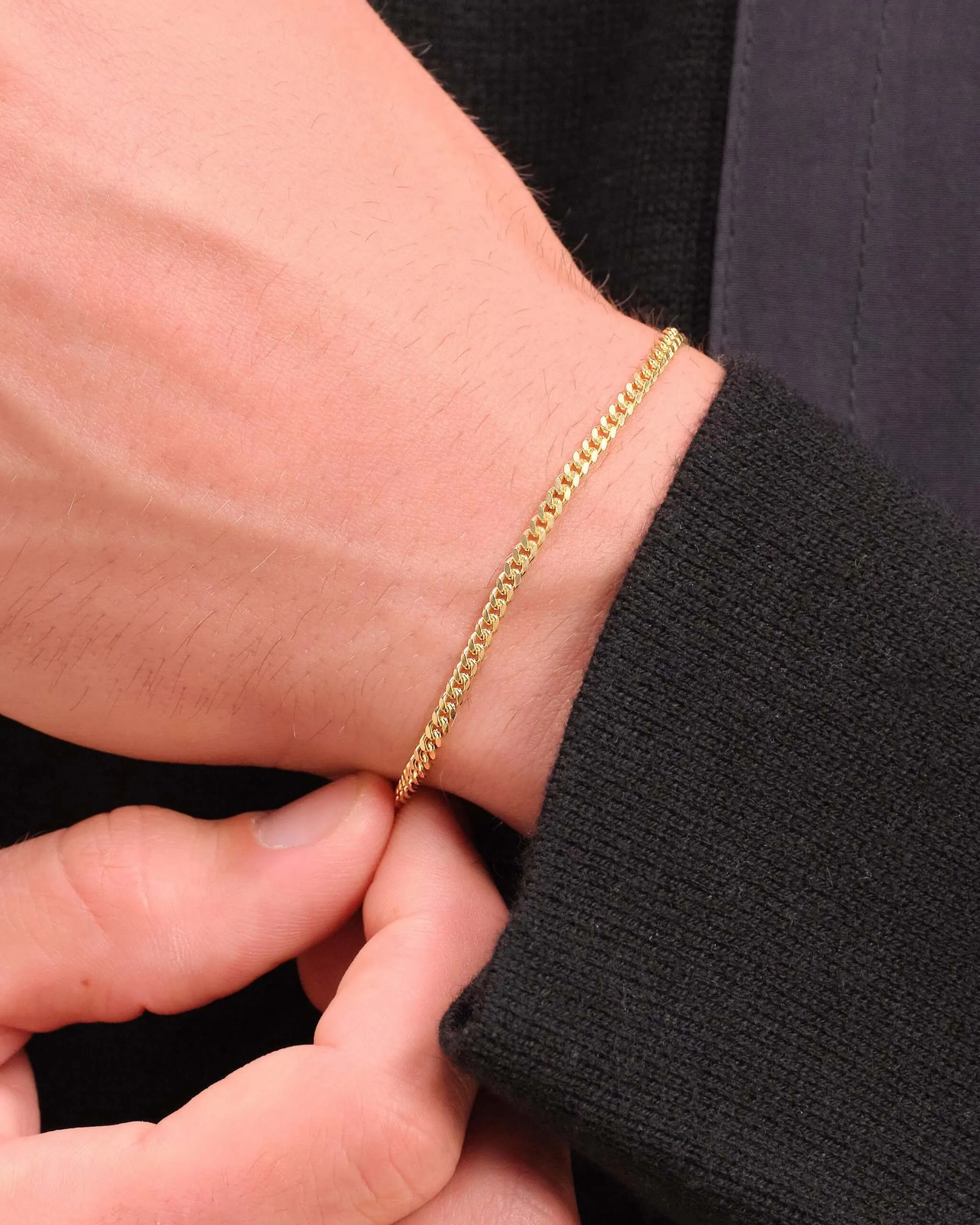 Solid Gold Cuban Link Bracelet - 2.5mm