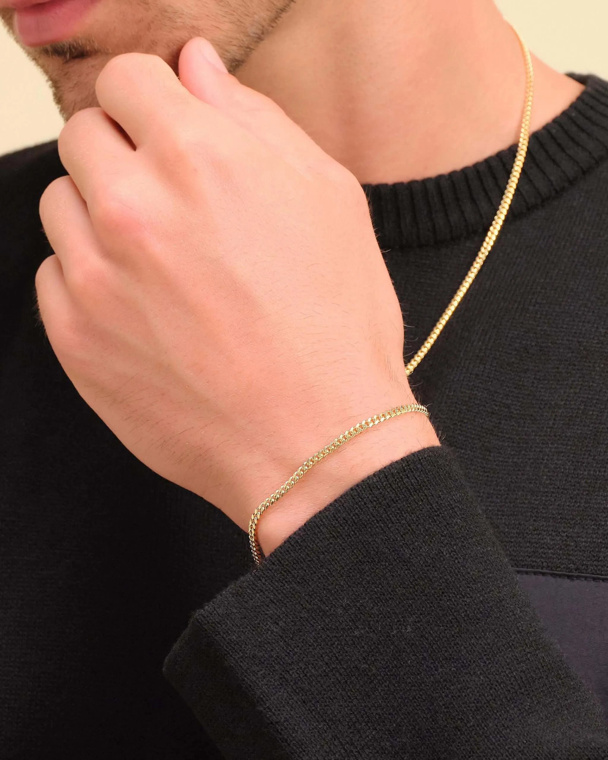 Solid Gold Cuban Link Bracelet - 2.5mm
