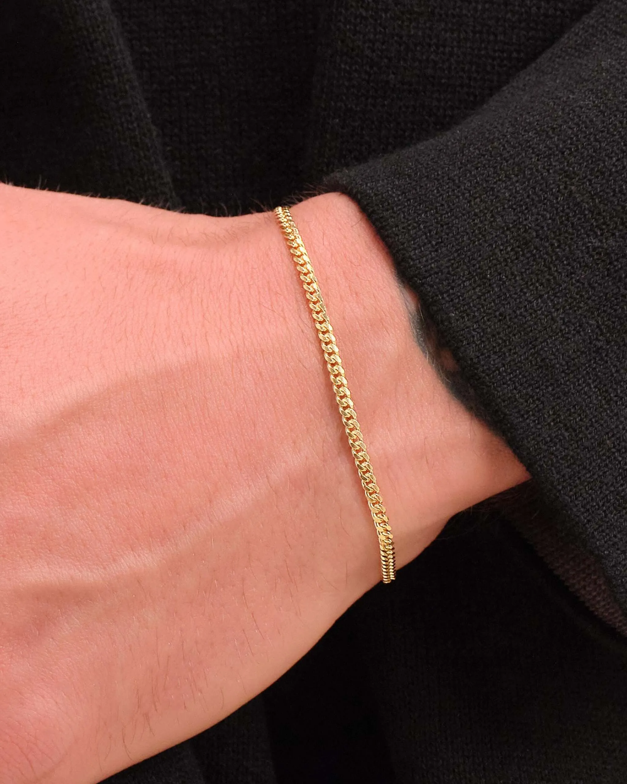 Solid Gold Cuban Link Bracelet - 2.5mm