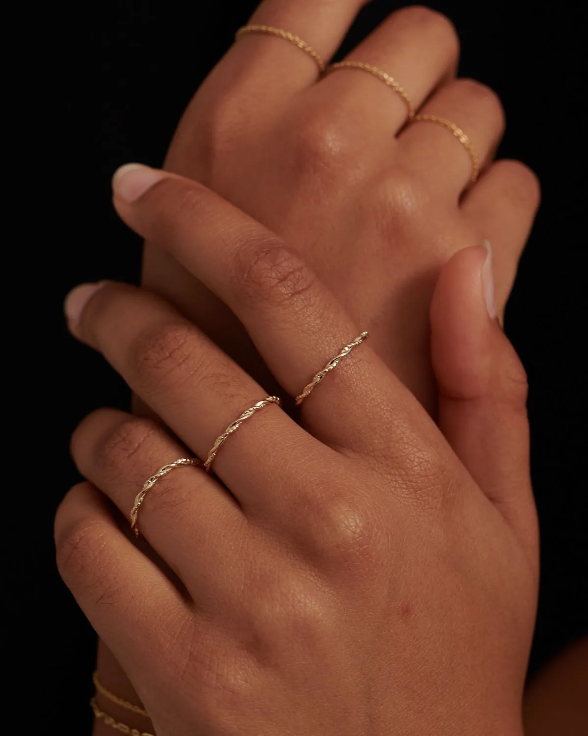 Solid Gold Merida Curled Ring