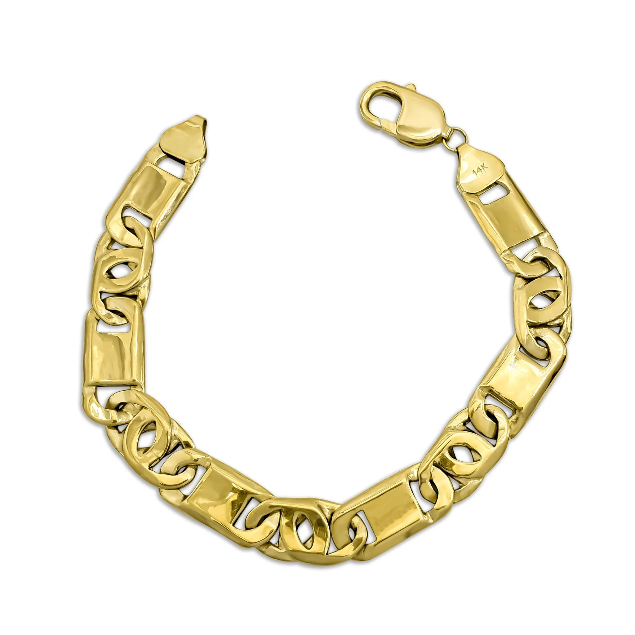 Solid Tiger-Eye Bracelet (14K)
