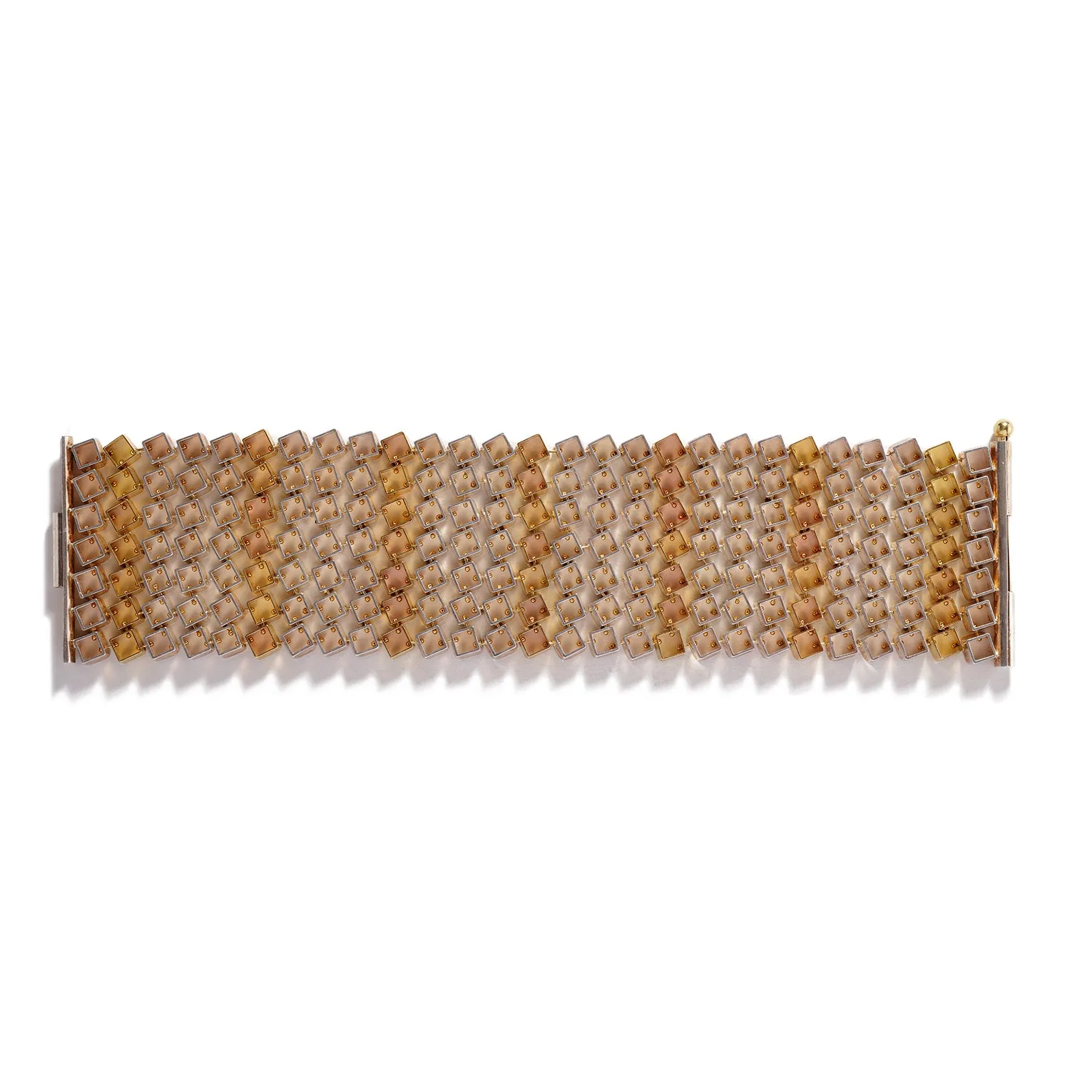 Square Silver & Gold Bracelet
