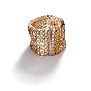 Square Silver & Gold Bracelet