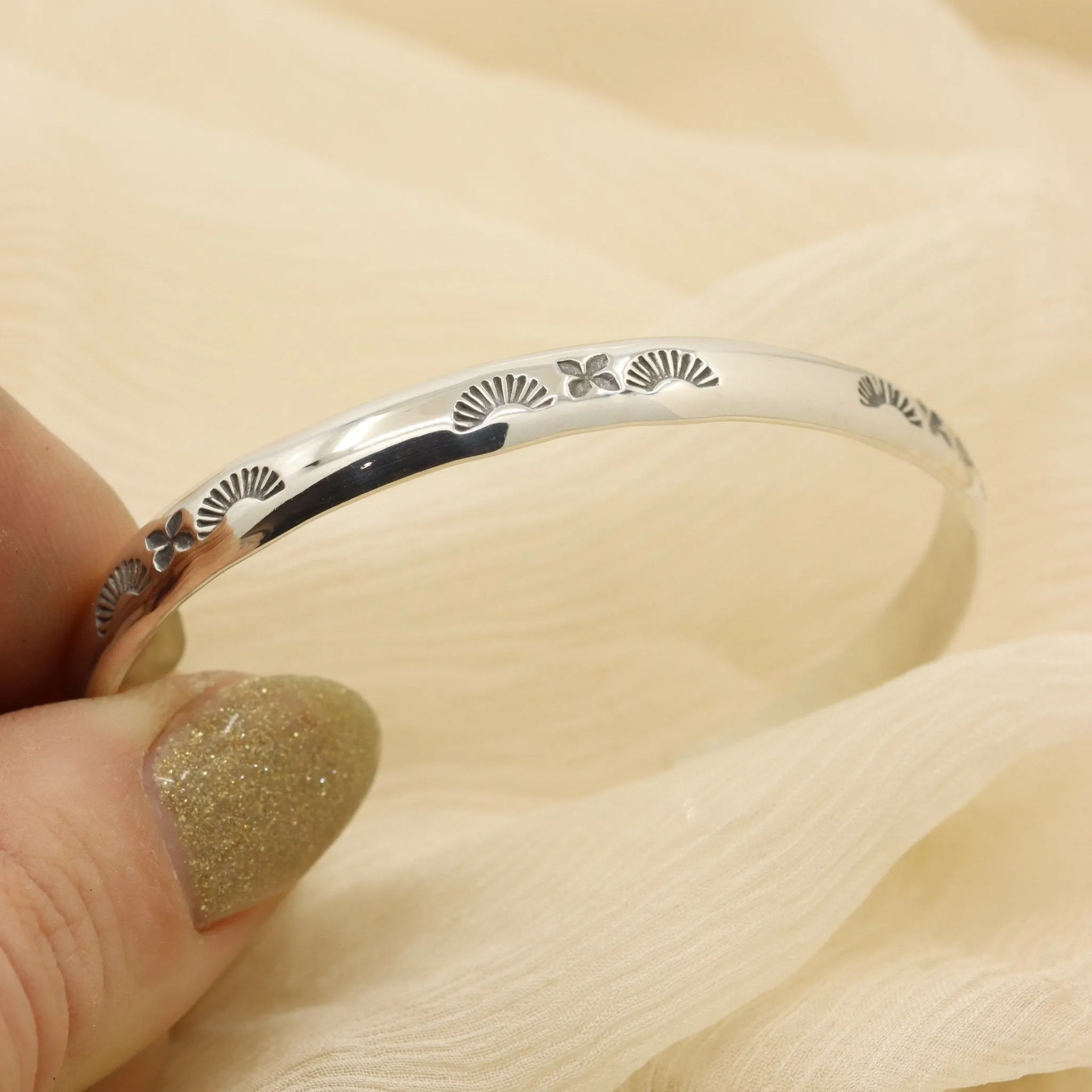 Stamped Stacker Cuff (5 1/8")