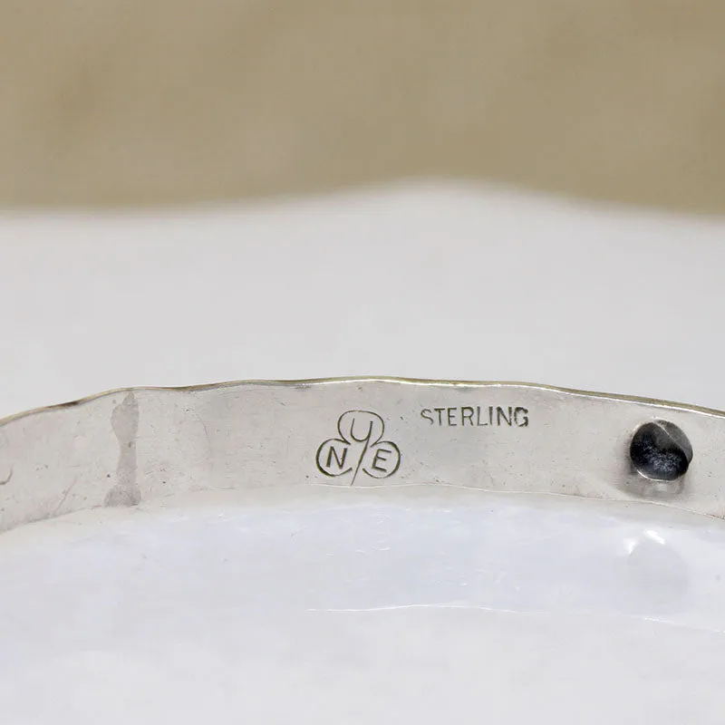 Sterling Rose Bangle Signed NYE