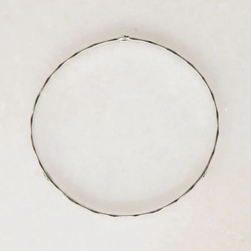 Sterling Rose Bangle Signed NYE