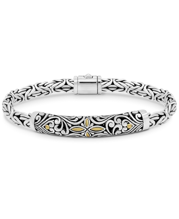 Sterling Silver Bali Filigree with Borobudur Chain Bracelet - 5mm