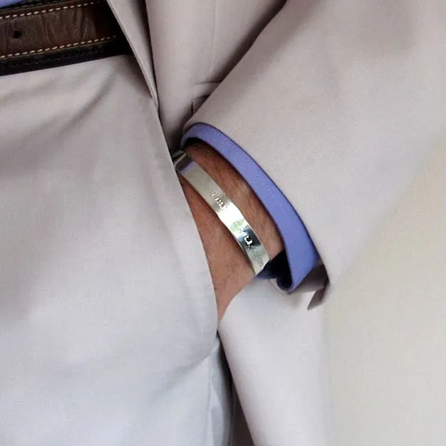 Sterling Silver Cuff Bracelet- Anniversary Gifts for men
