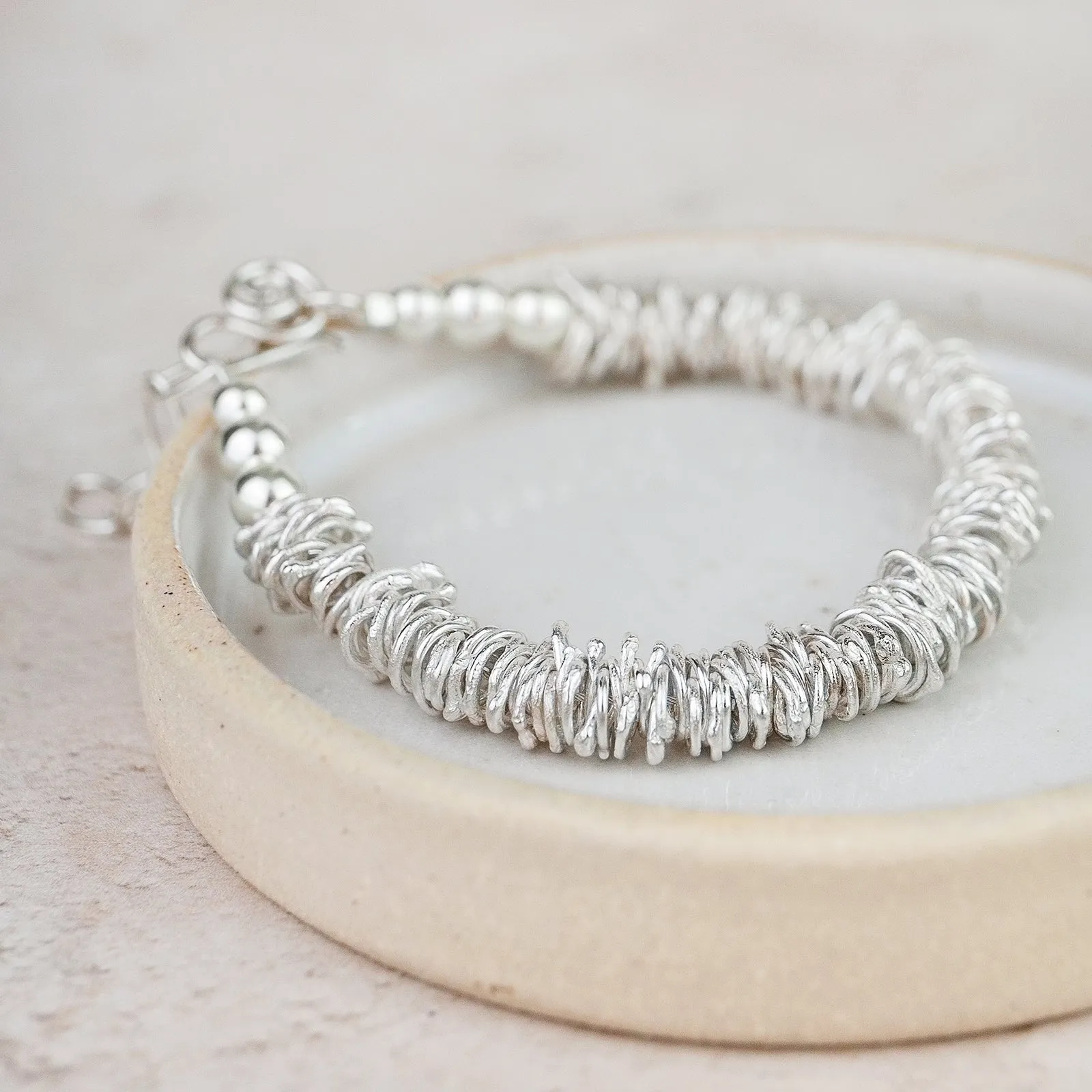 Sterling Silver Large Nugget Bracelet