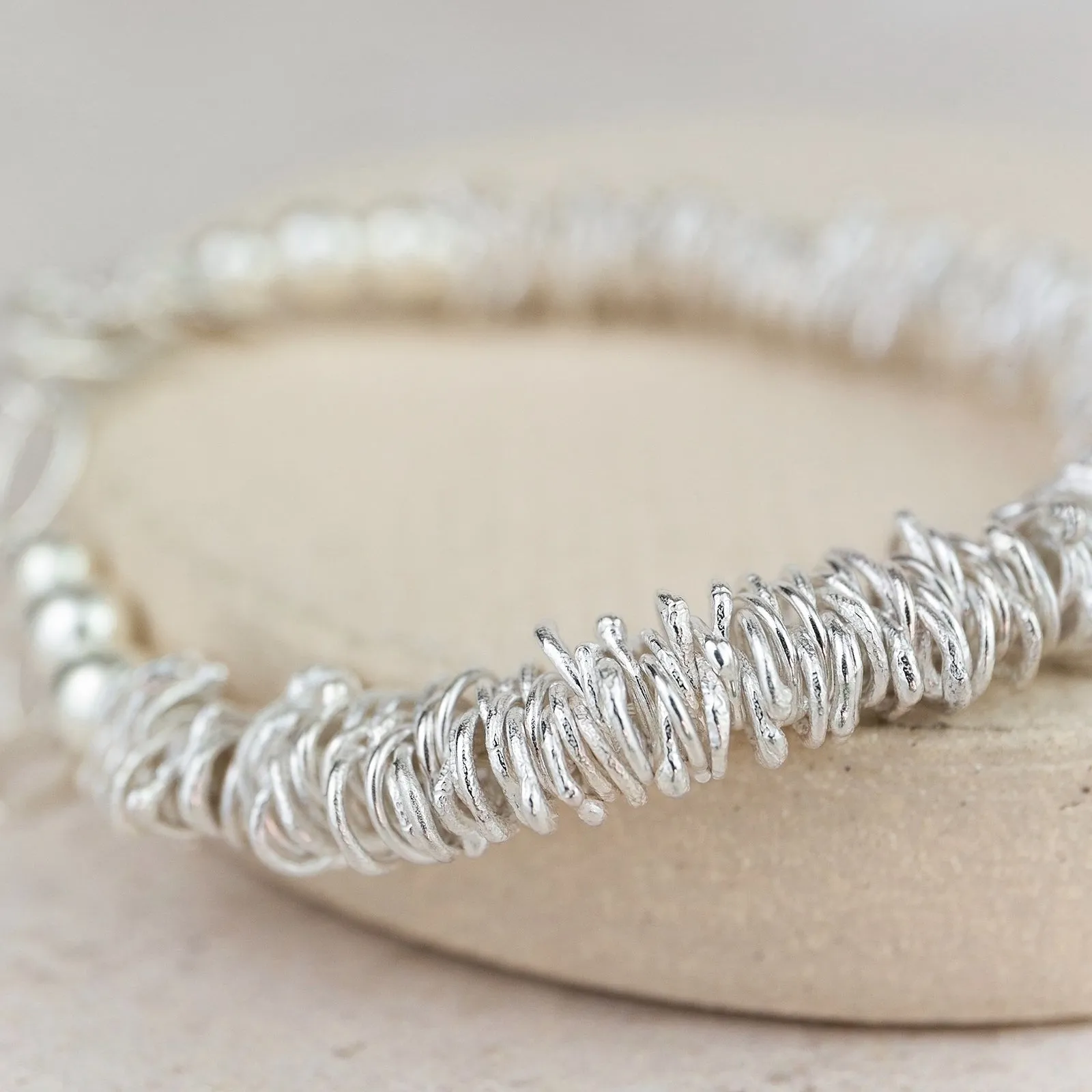 Sterling Silver Large Nugget Bracelet