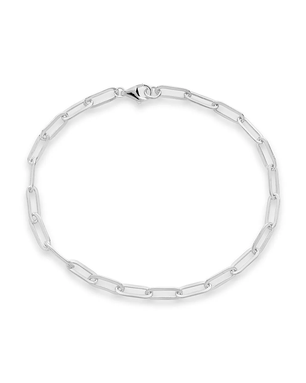 Sterling Silver Paperclip Chain Bracelet