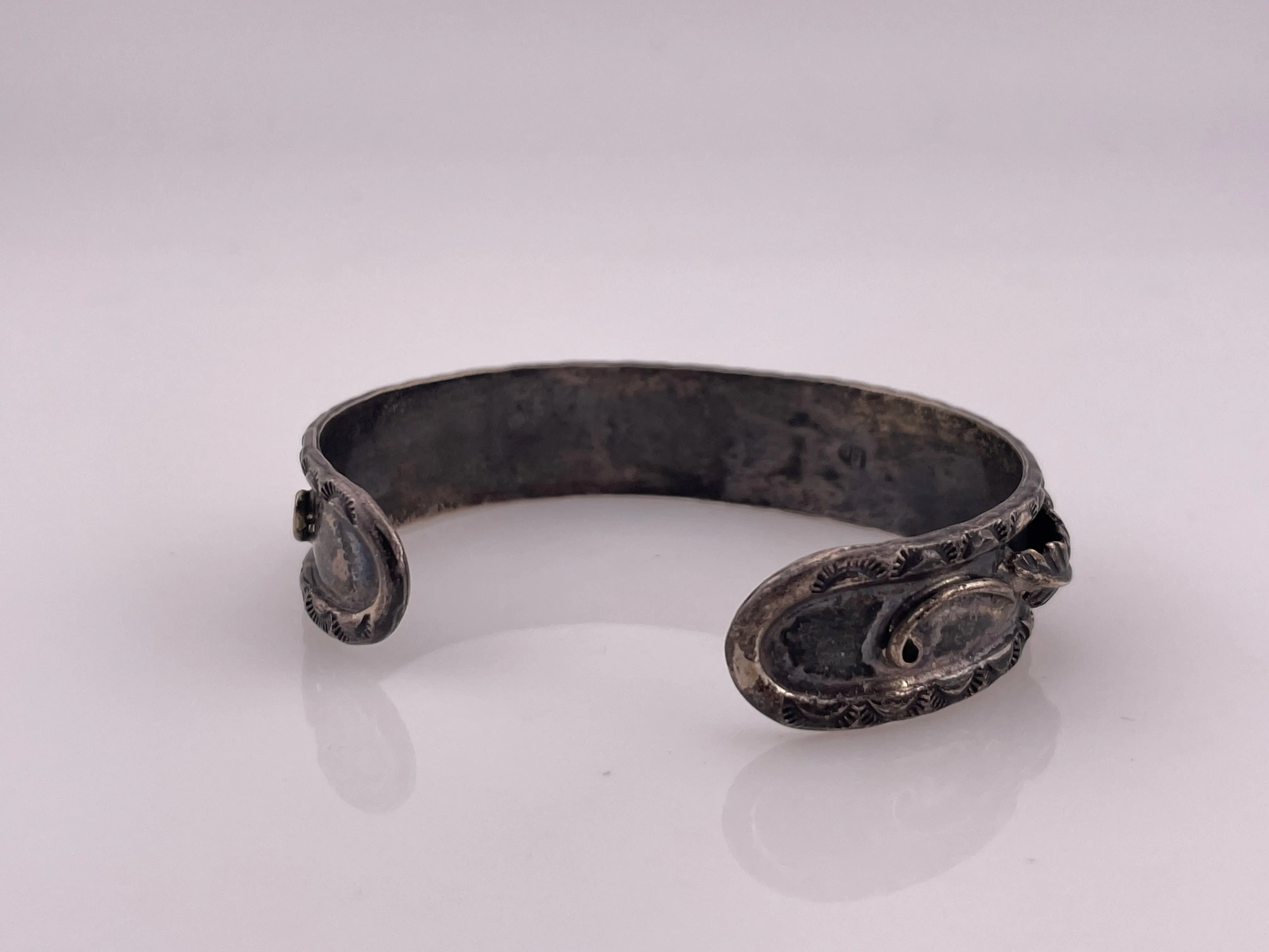 sterling silver stoneless flower leaf cuff bracelet