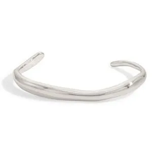 sterling silver thin wavy cuff