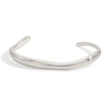 sterling silver thin wavy cuff