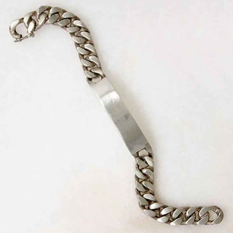 Substantial Sterling Silver Identity Bracelet