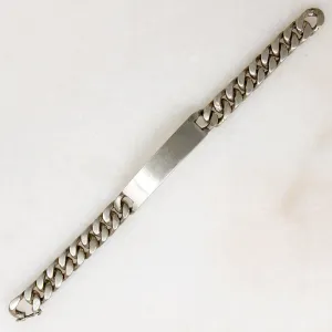 Substantial Sterling Silver Identity Bracelet