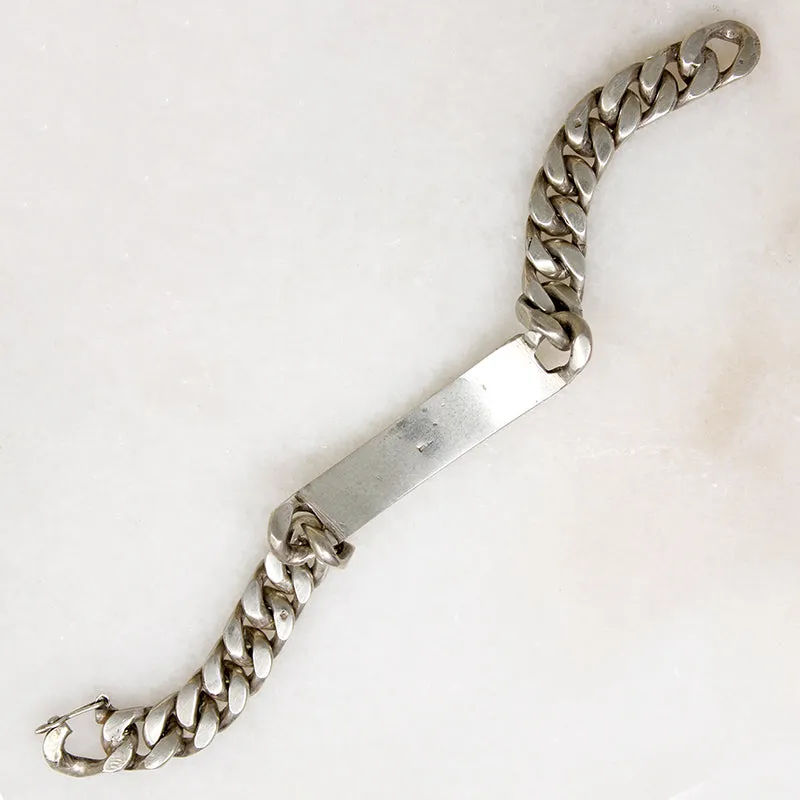 Substantial Sterling Silver Identity Bracelet