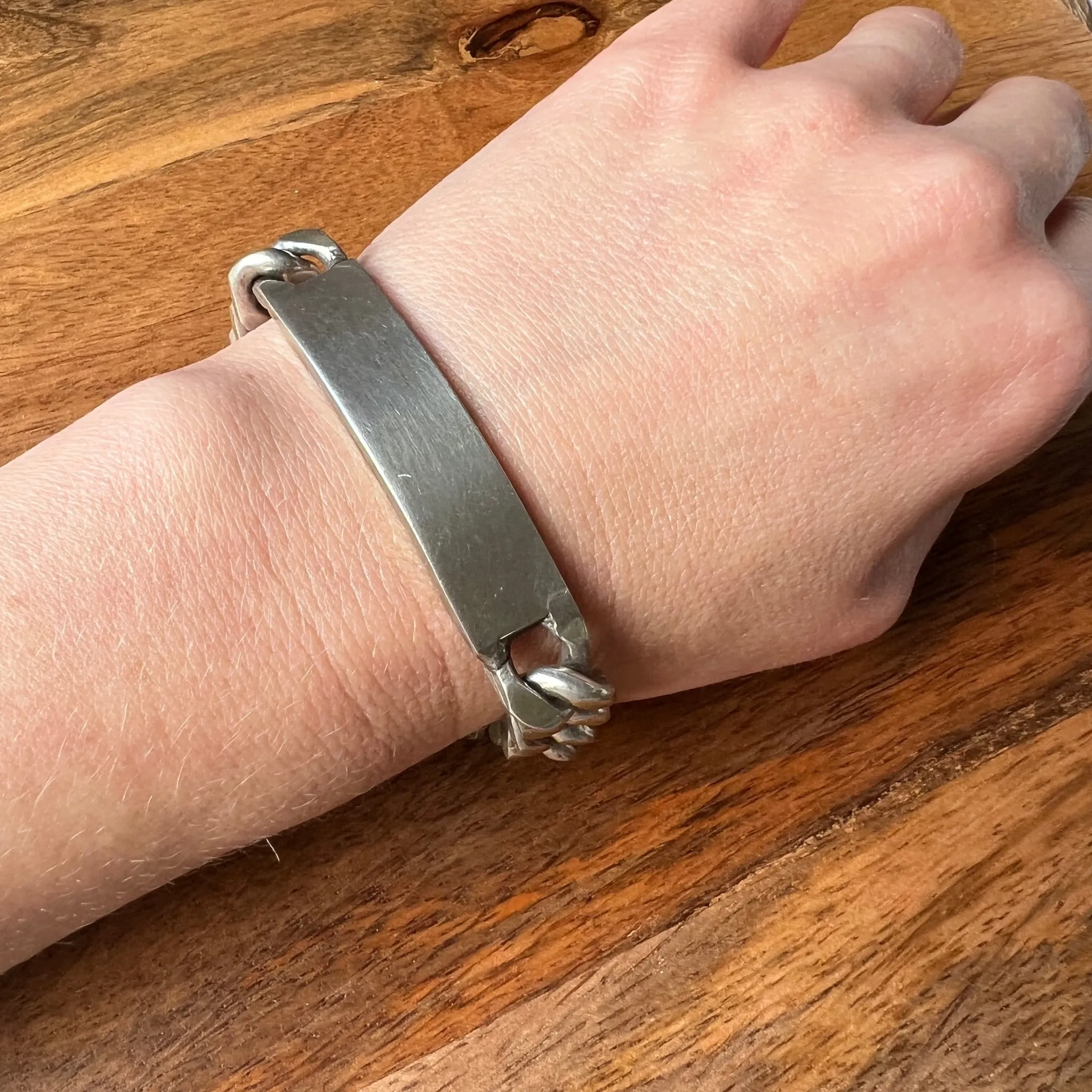 Substantial Sterling Silver Identity Bracelet