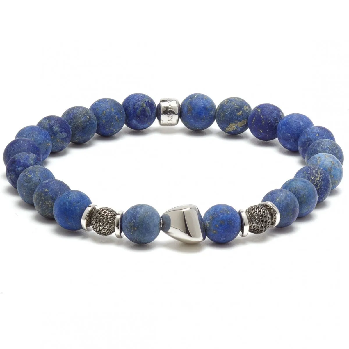 Tateossian Men's Nugget Blue Lapis Round Bead Bracelet