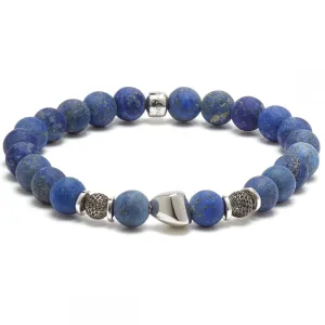 Tateossian Men's Nugget Blue Lapis Round Bead Bracelet