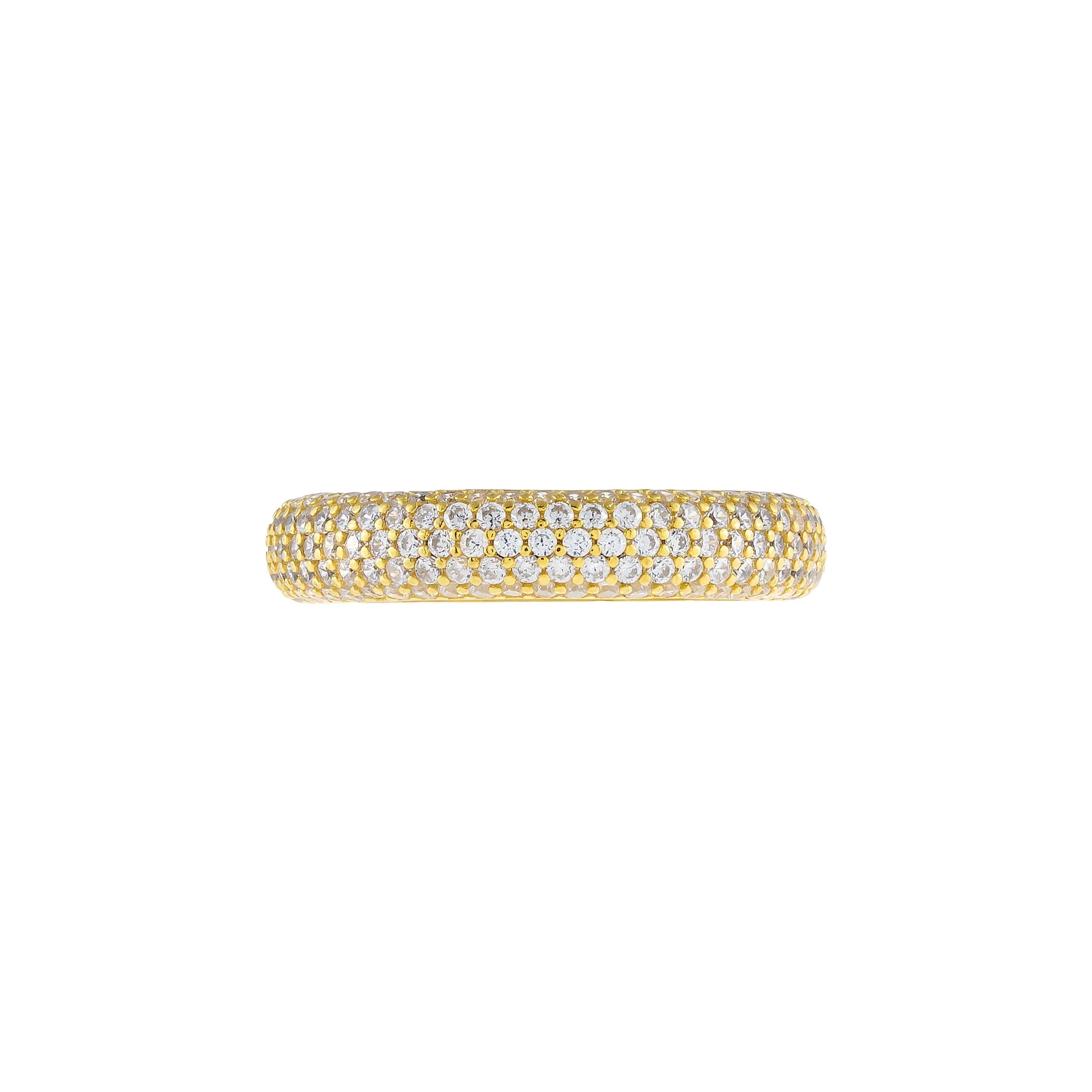 Thin Pavé Round Ring