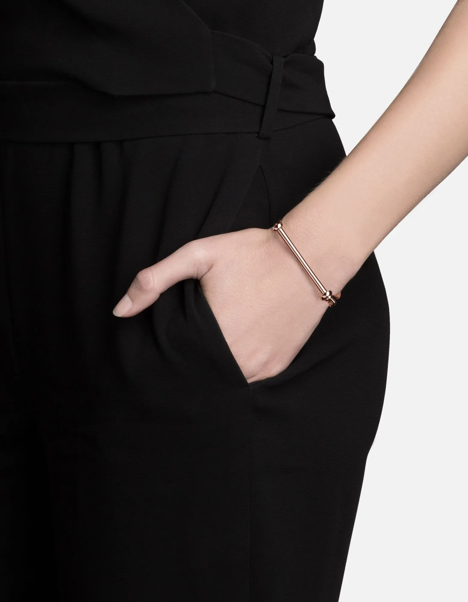 Thin Screw Cuff, Rose