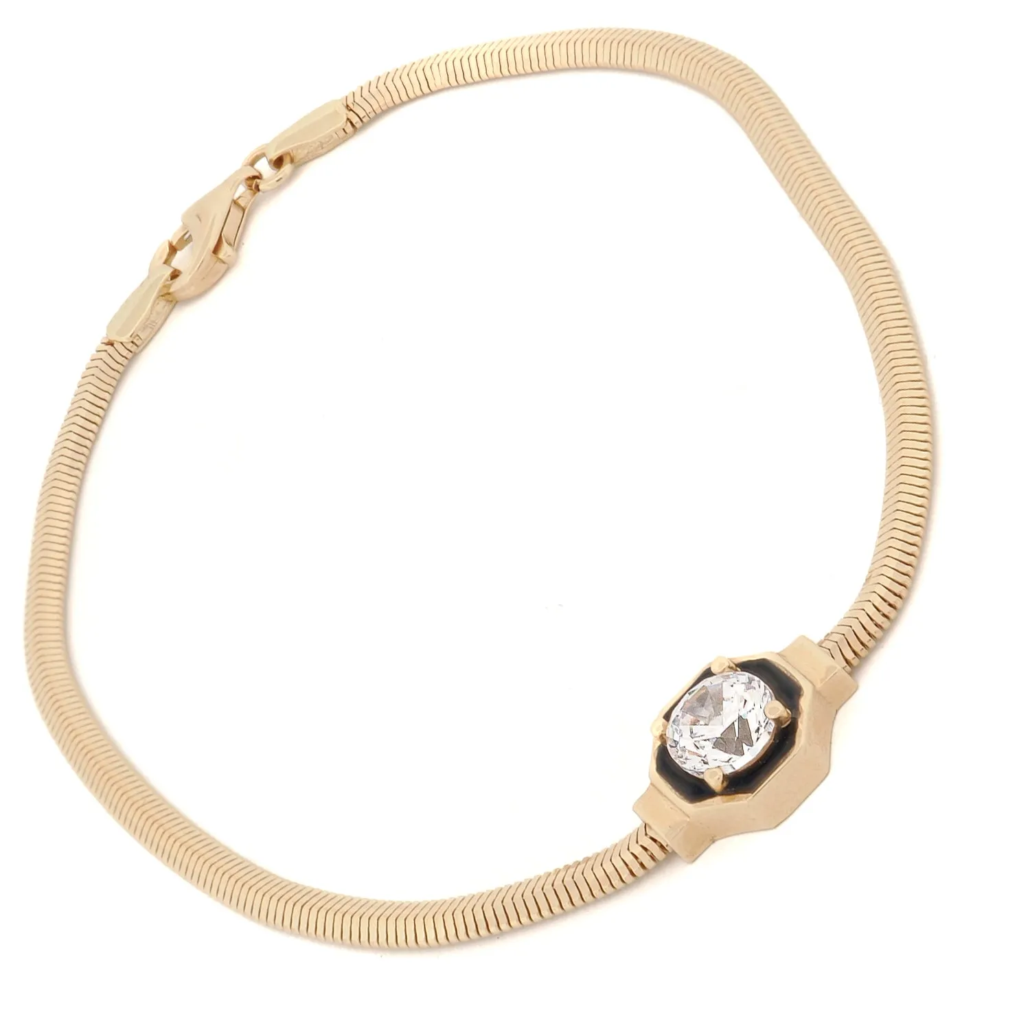 Timeless Spark Diamond Solid Gold Bracelet