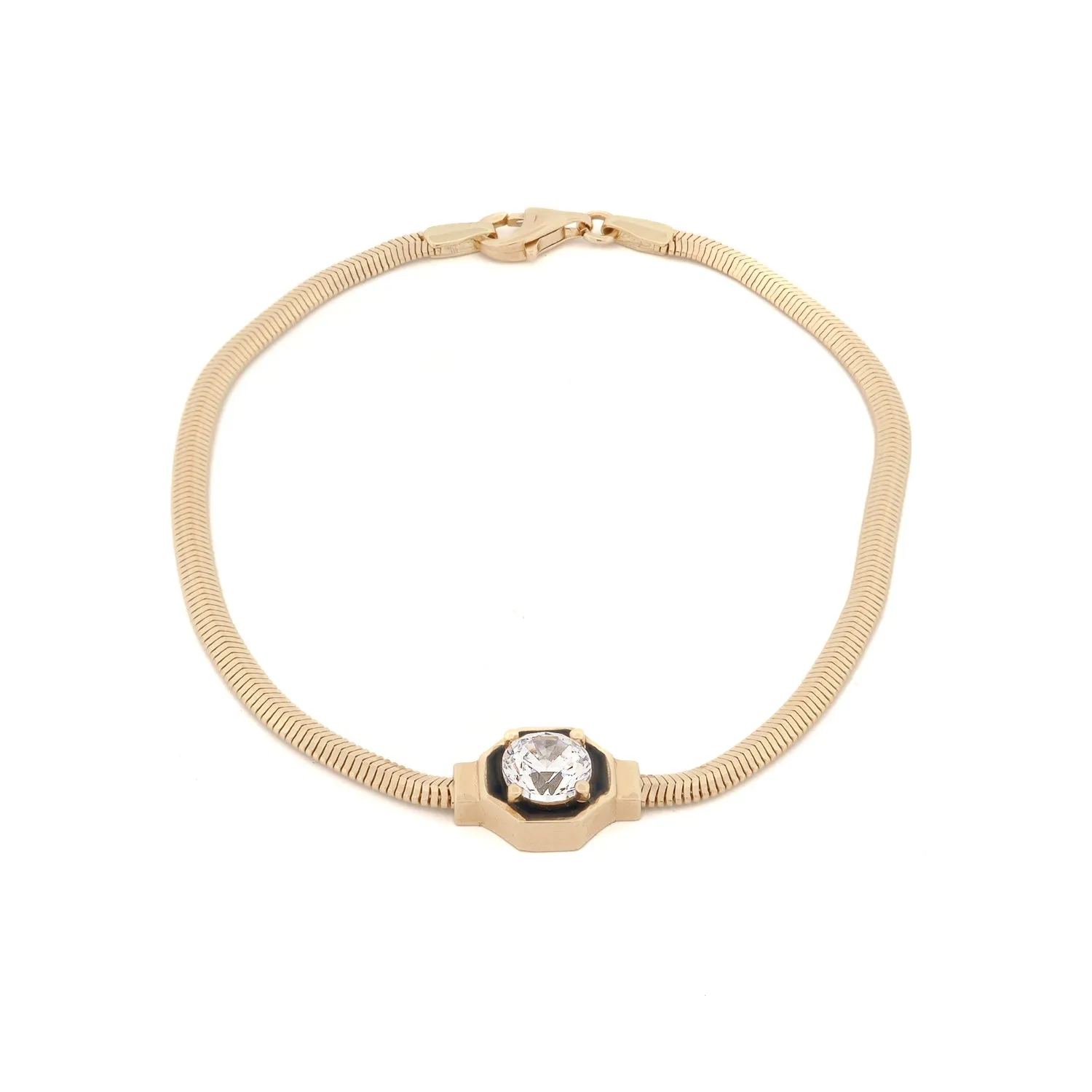 Timeless Spark Diamond Solid Gold Bracelet