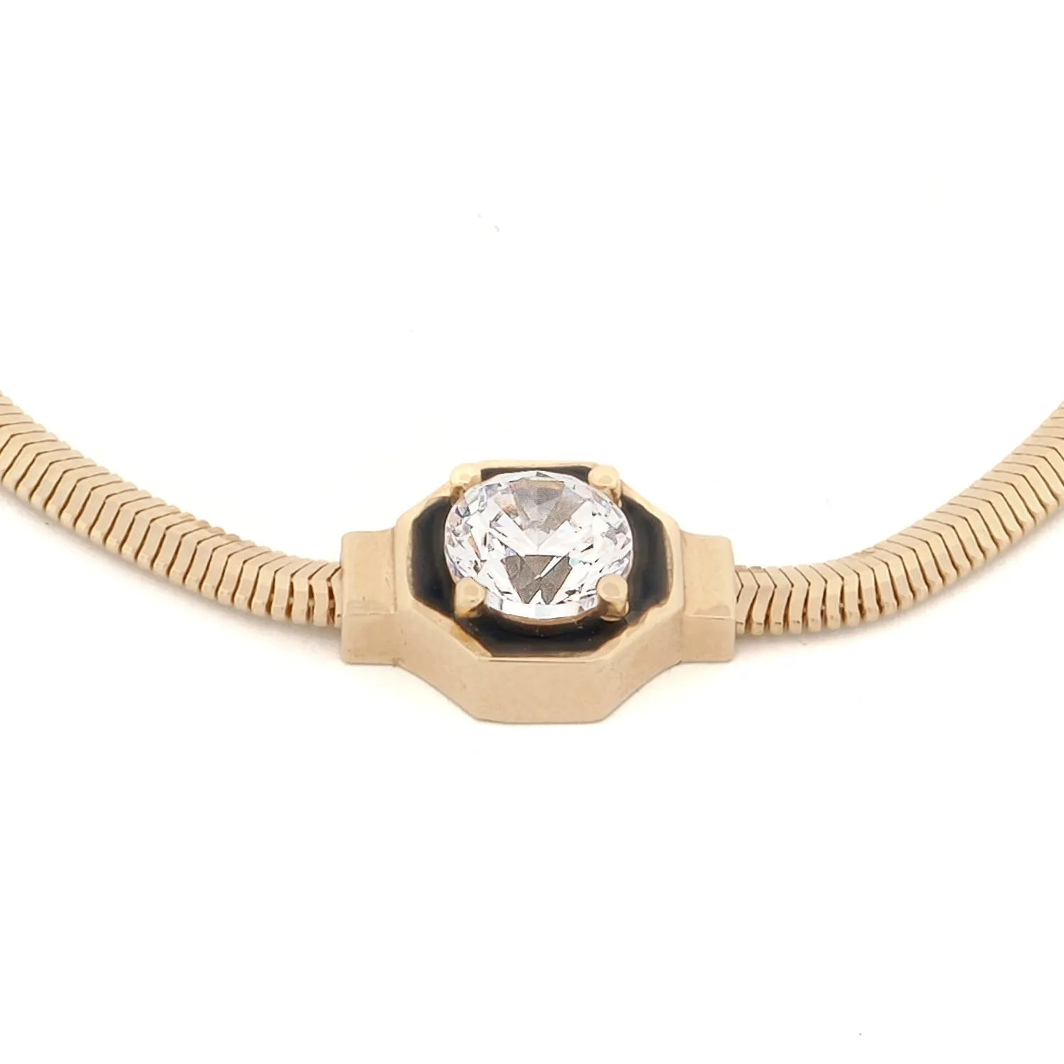 Timeless Spark Diamond Solid Gold Bracelet