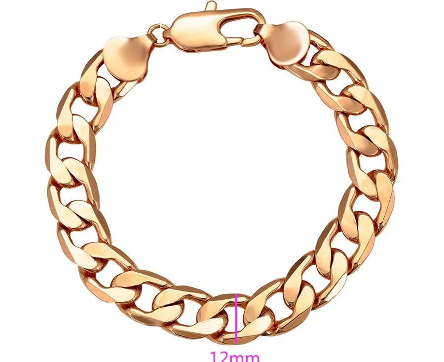 Trend Fashion Rose Gold Plated Chain Bracelet