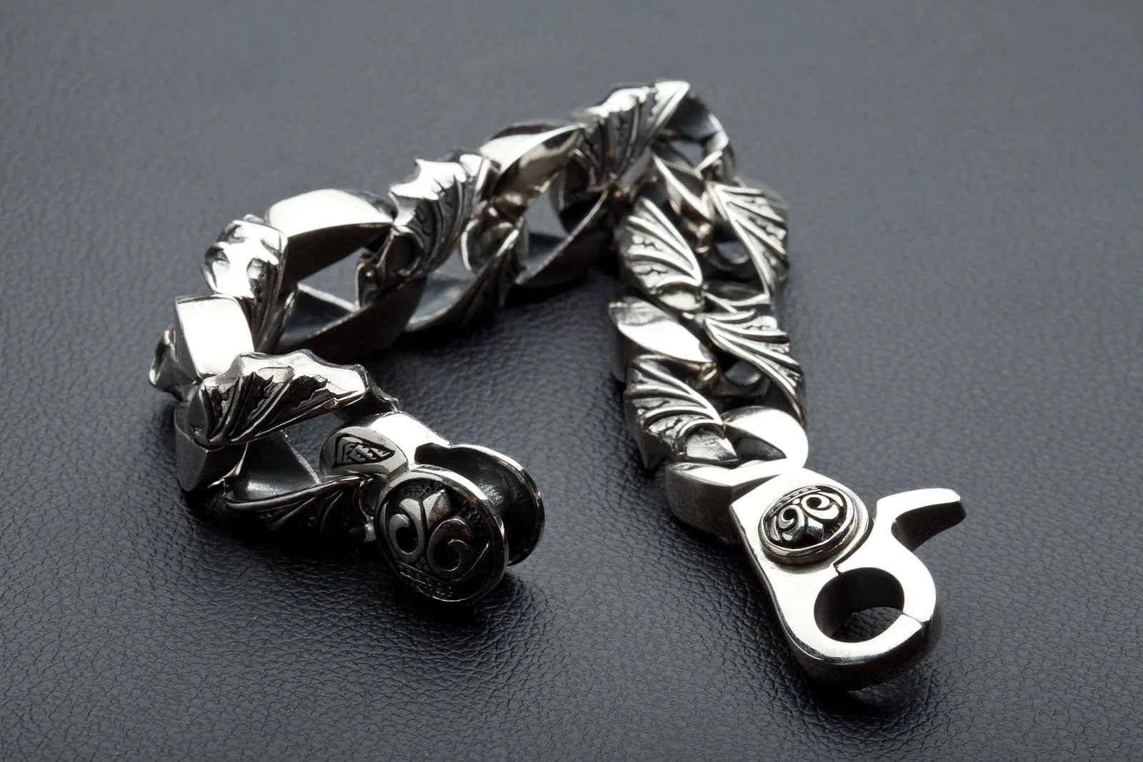 Tribal Crown Sterling Silver Mens Bracelet