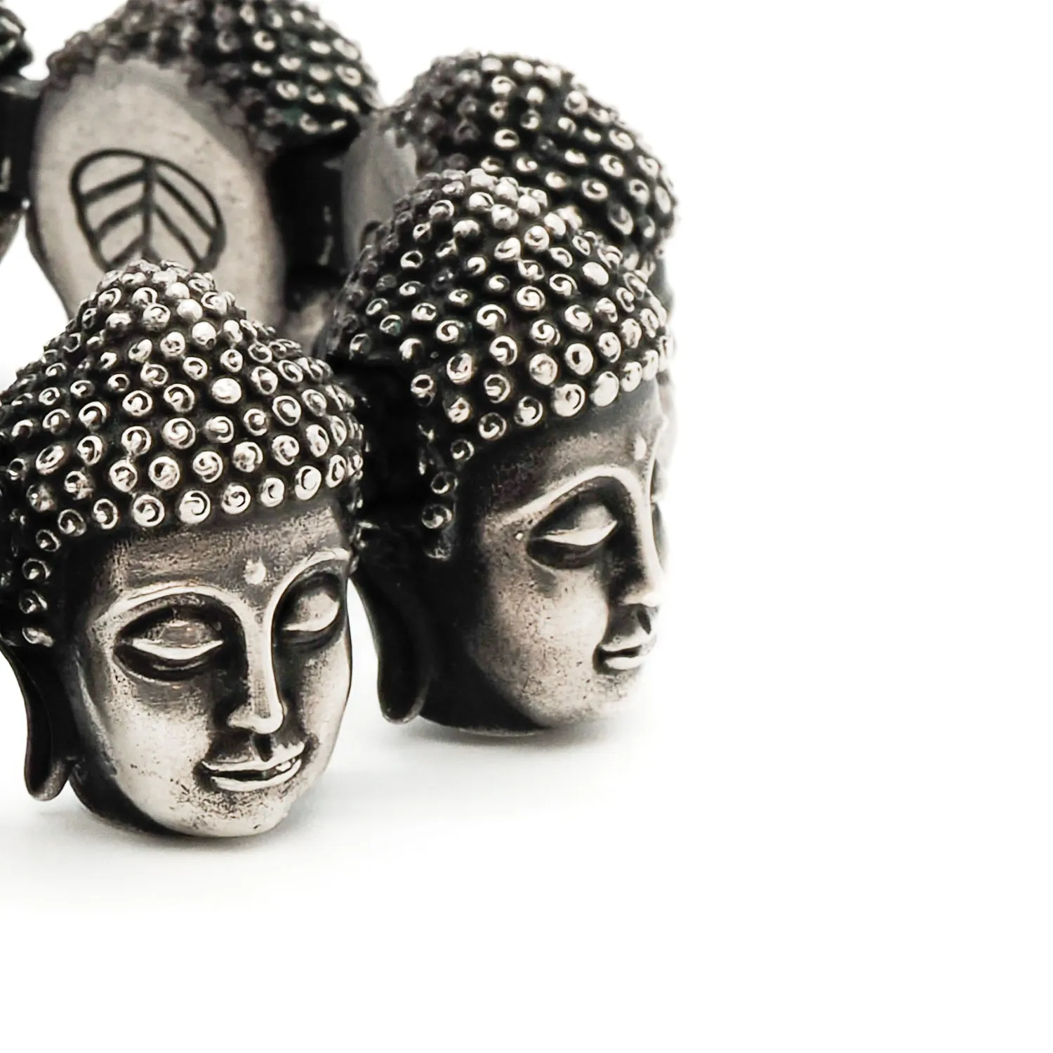 Unique Silver And Diamond Buddha Peace Bracelet