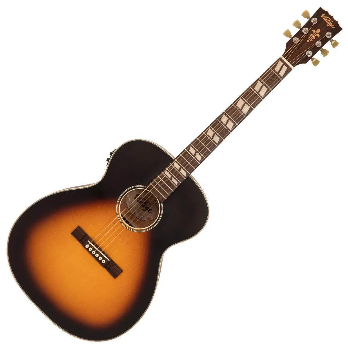 Vintage Historic Series 'Orchestra' Electro-Acoustic Guitar ~ Vintage Sunburst