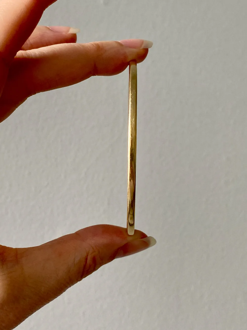 Vintage Scandinavian 14k solid gold bangle 1967-1973 - 8 inch interior circumference