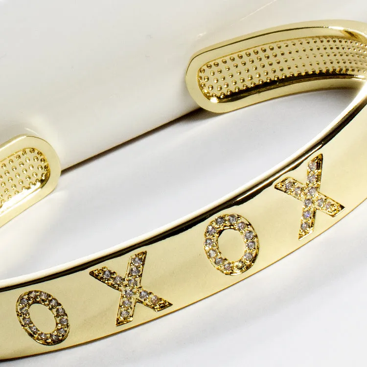 XOXO Cuff Bracelet - Gold