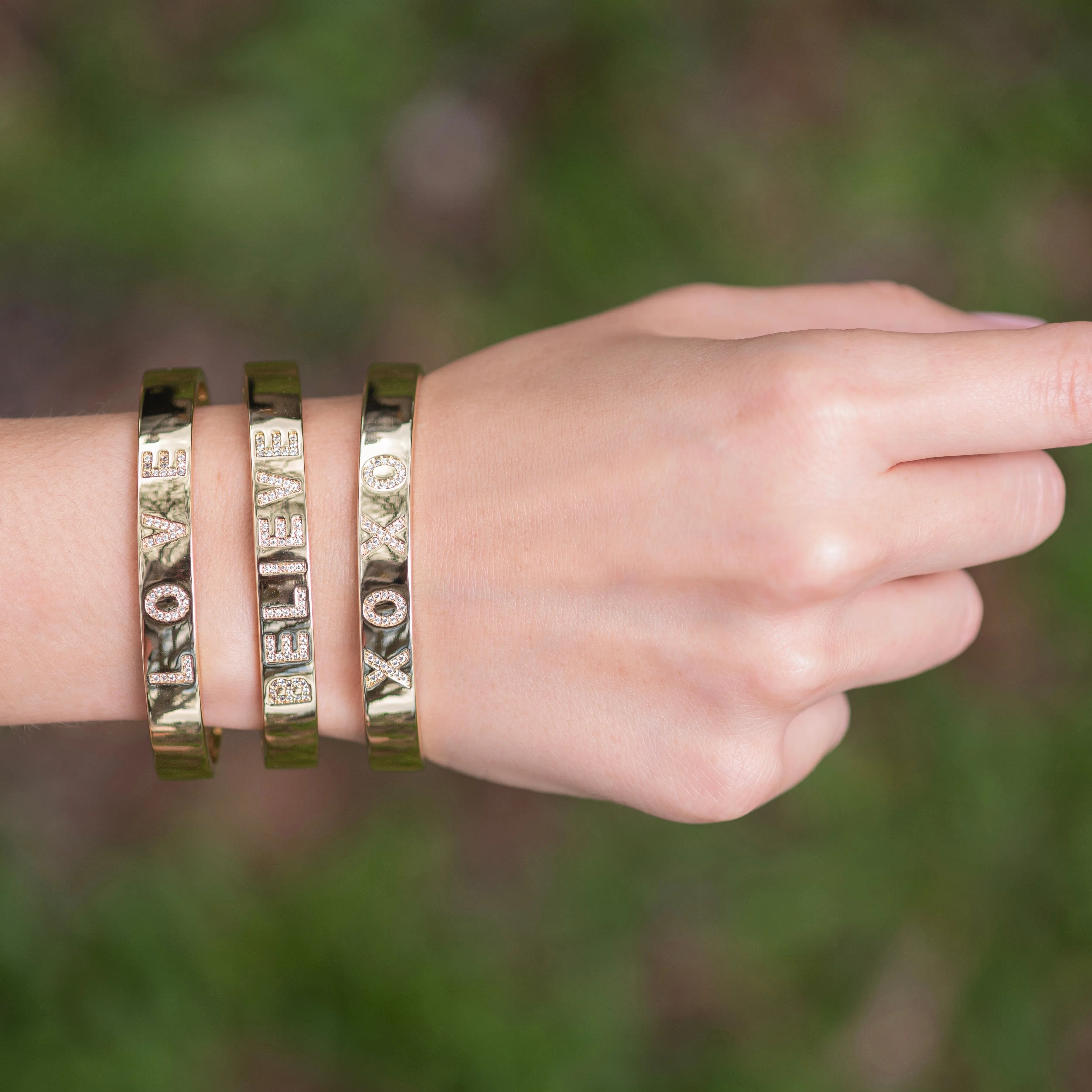 XOXO Cuff Bracelet - Gold