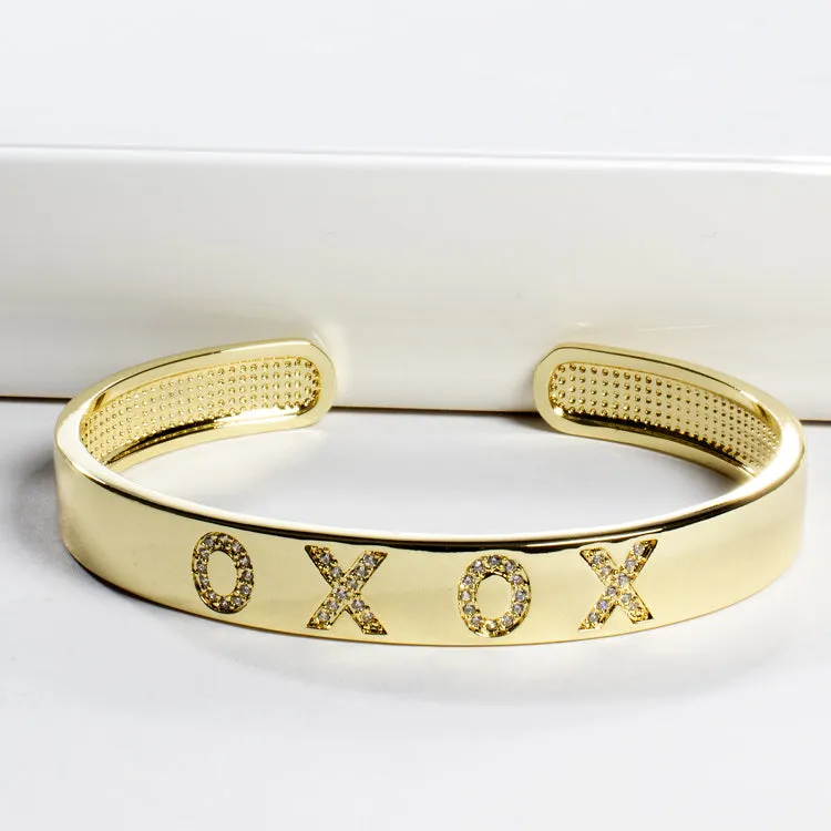 XOXO Cuff Bracelet - Gold