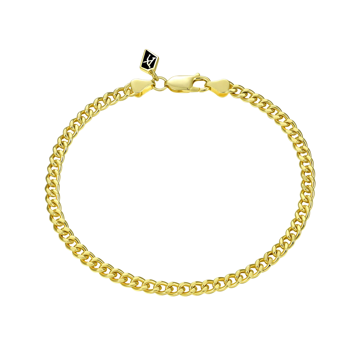 Yellow Gold Miami Micro Cuban Curb Bracelet - 3.5mm