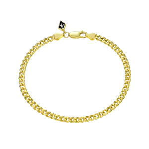 Yellow Gold Miami Micro Cuban Curb Bracelet - 3.5mm