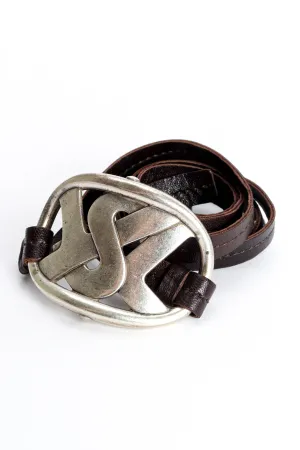 YSL Logo Tie Belt