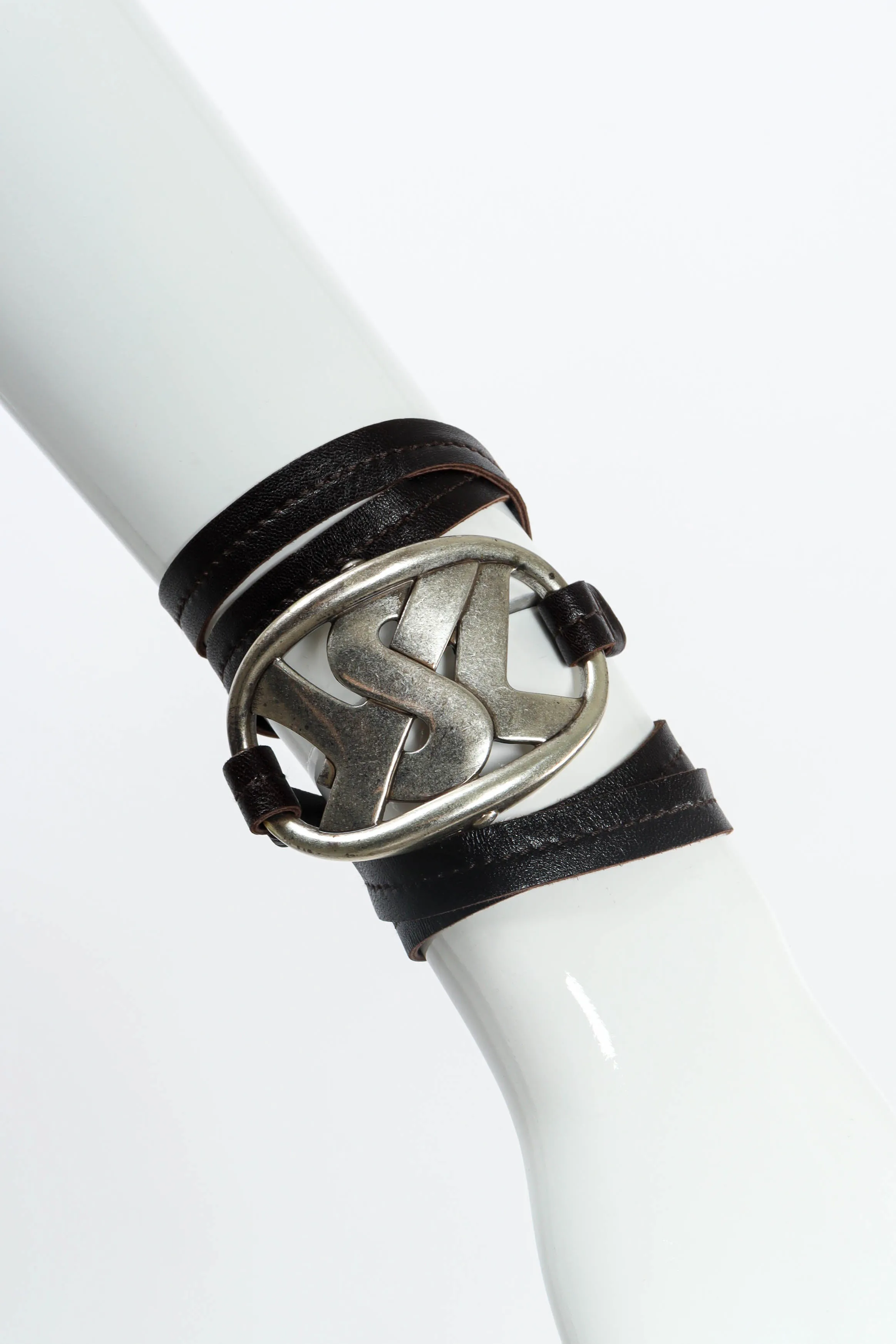 YSL Logo Tie Belt
