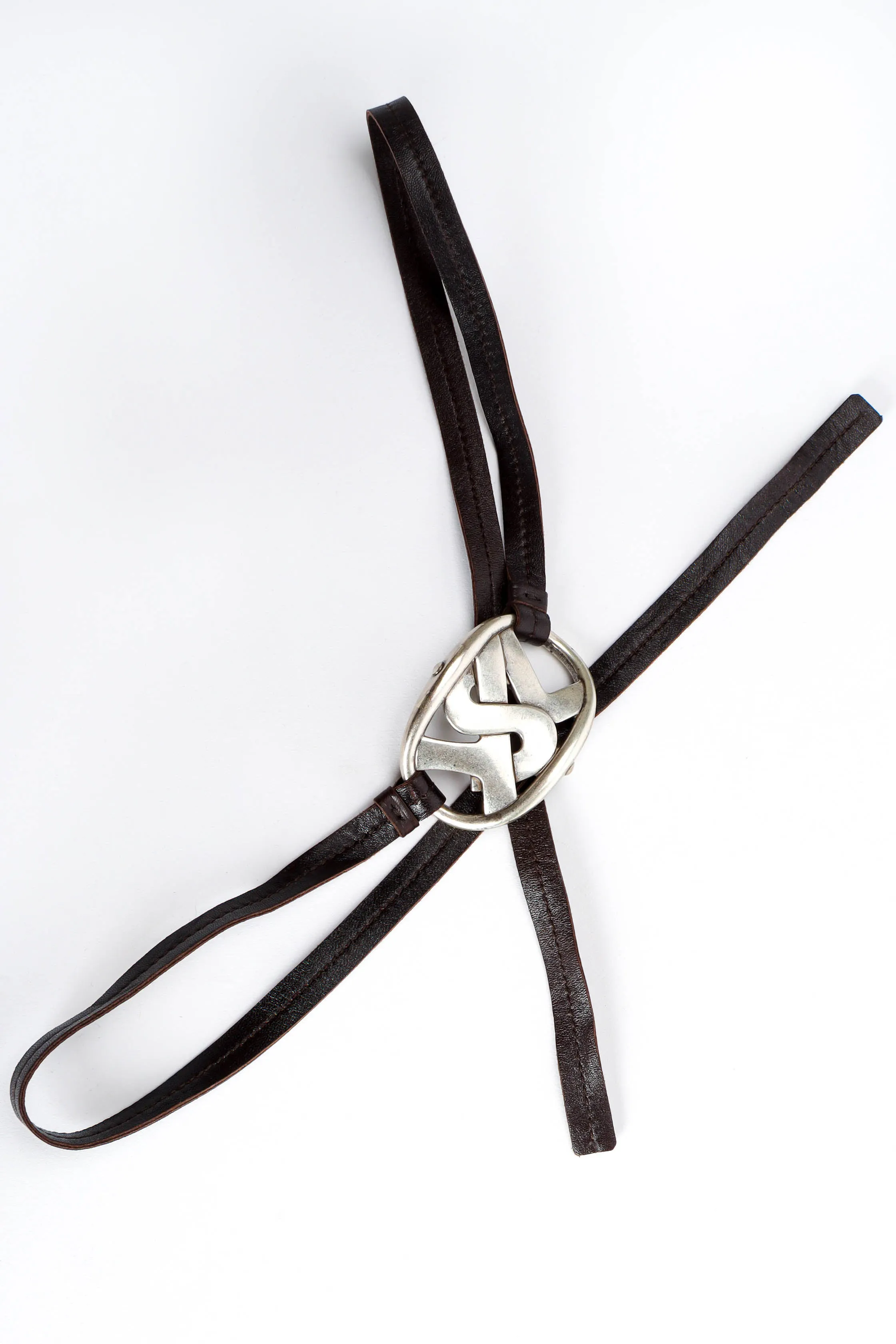 YSL Logo Tie Belt