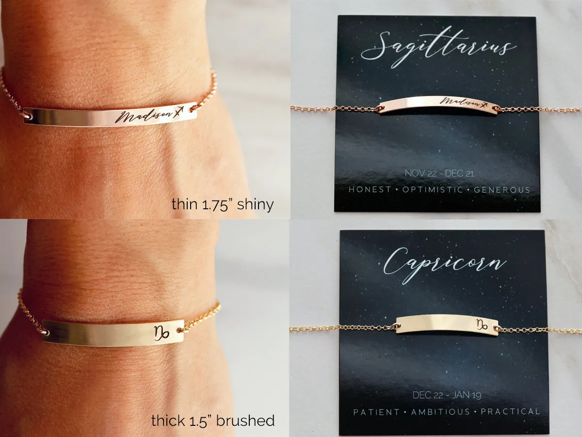 Zodiac Bar Bracelet