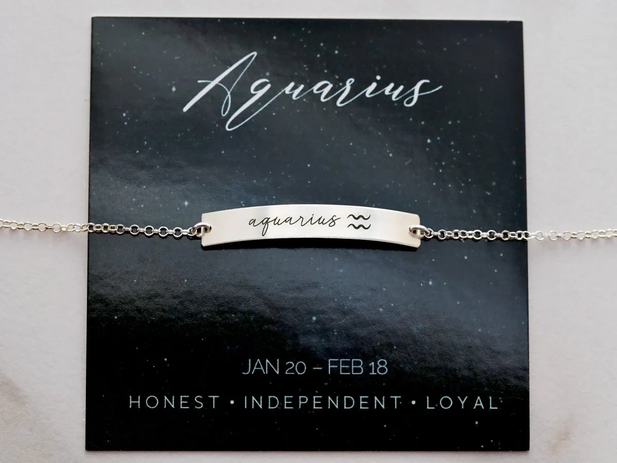 Zodiac Bar Bracelet