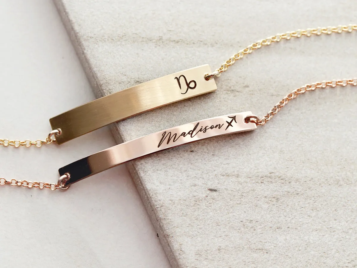 Zodiac Bar Bracelet