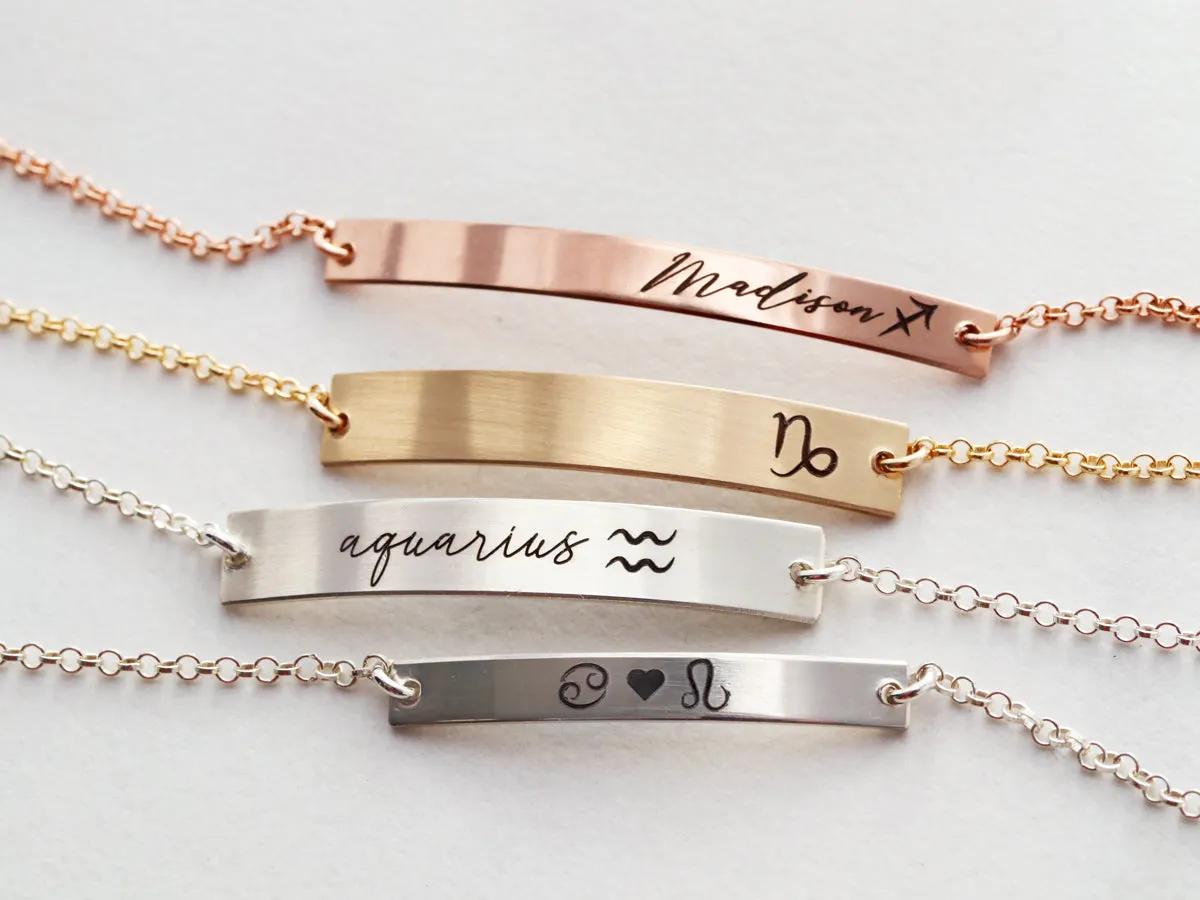 Zodiac Bar Bracelet